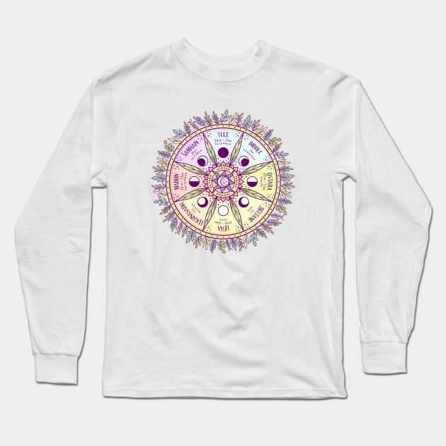 Wheel of the Year Long Sleeve T-Shirt by sombrasblancas